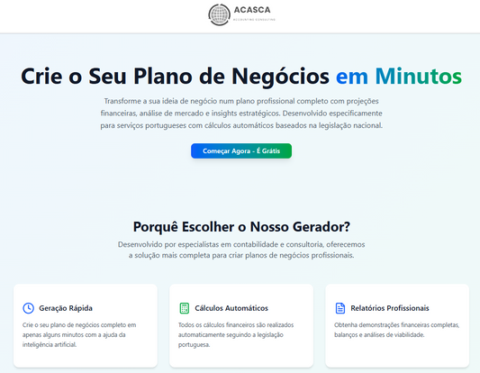 Criação de um Plano de Negócios em Minutos - Grátis