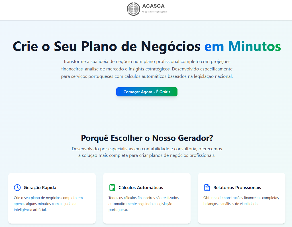 Criação de um Plano de Negócios em Minutos - Grátis